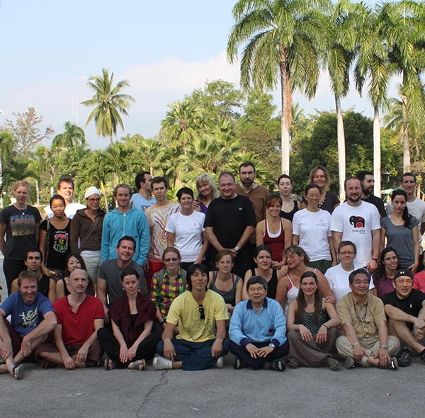 Gruppo di studio di Thai Massage a Chiang Mai nel 2010