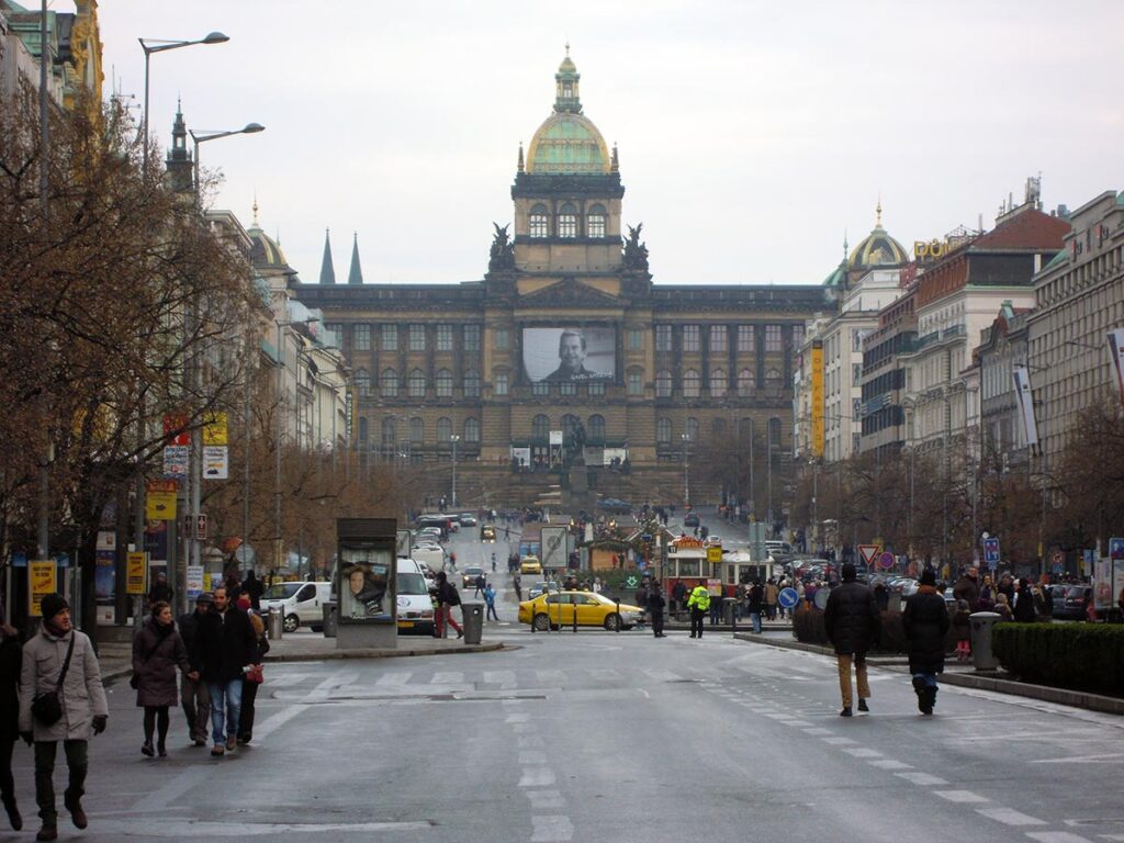 Piazza Venceslao a Praga