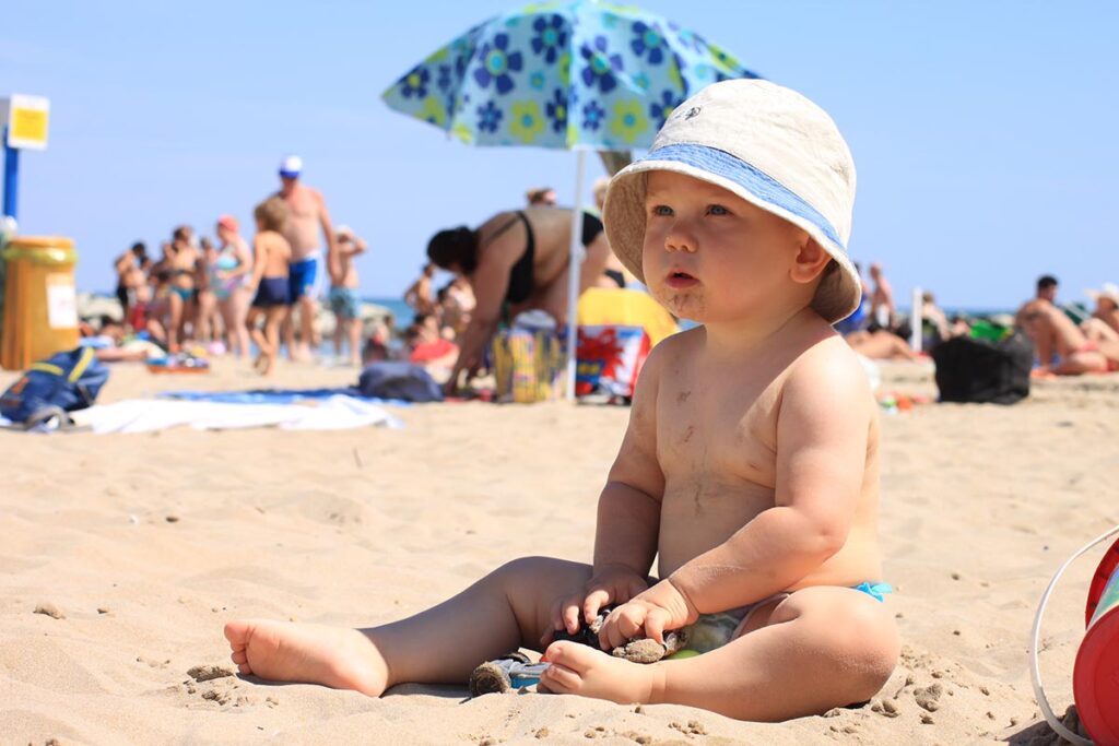 La spiaggia di Misano Adriatico è molto adatta ai bambini