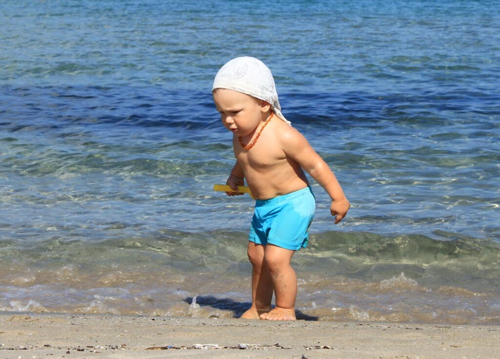 Spiaggia sicura per i bambini