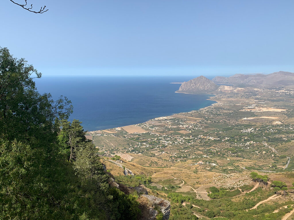 Splendido panorama dal monte di Erice